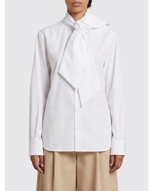 Saint Laurent White Cotton Poplin Shirt
