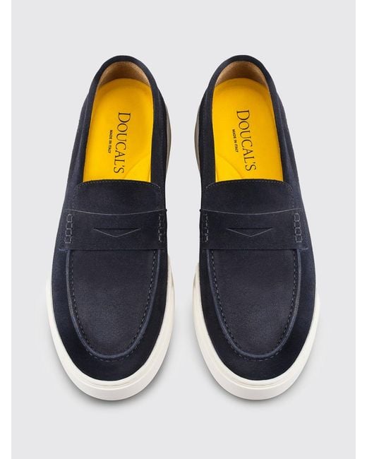 Doucal's White Suede Loafer for men