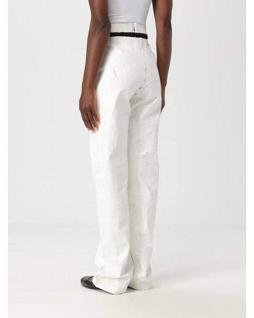 MM6 by Maison Margiela White Trousers