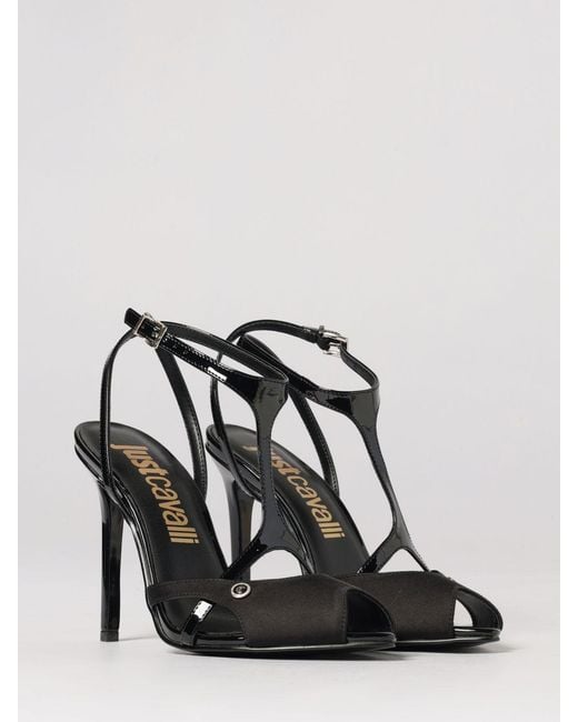 Just Cavalli White Satin Sandal