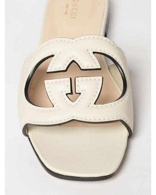 Gucci Natural Heeled Sandal