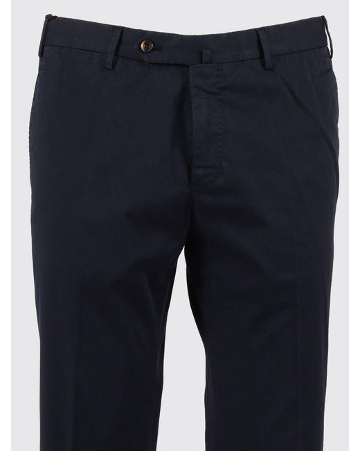 PT01 Blue Stretch Cotton Chino Trousers for men