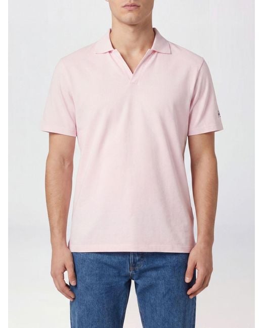 Mc2 Saint Barth Pink Cotton Polo Shirt for men
