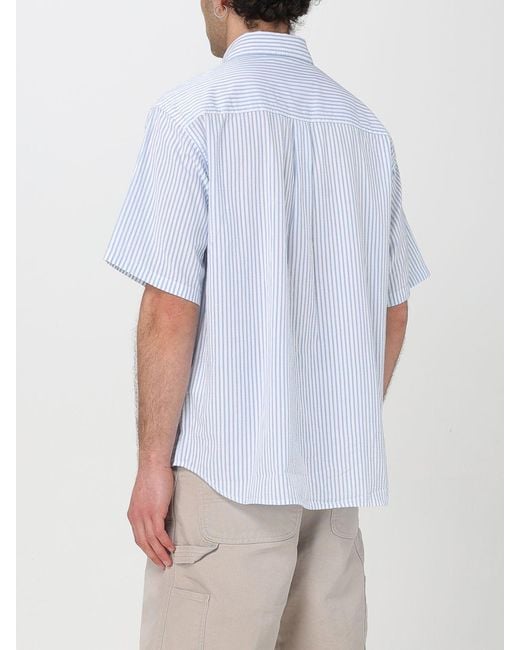 Carhartt White Striped Short Sleeve Shirt for men