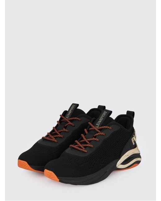 Philipp Plein Black Crochet Knit Sneakers for men