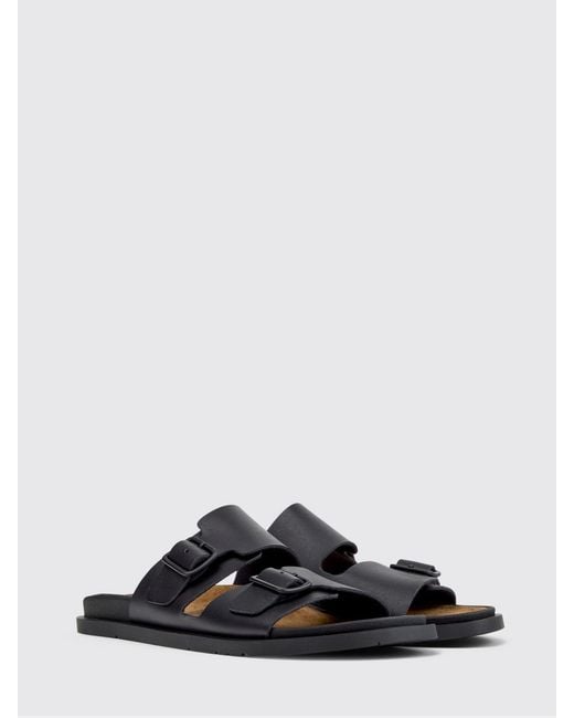 Camper White Lluc Leather Sandals