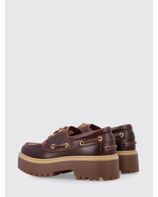 Timberland Brown Stone Street Boat Leather Loafers