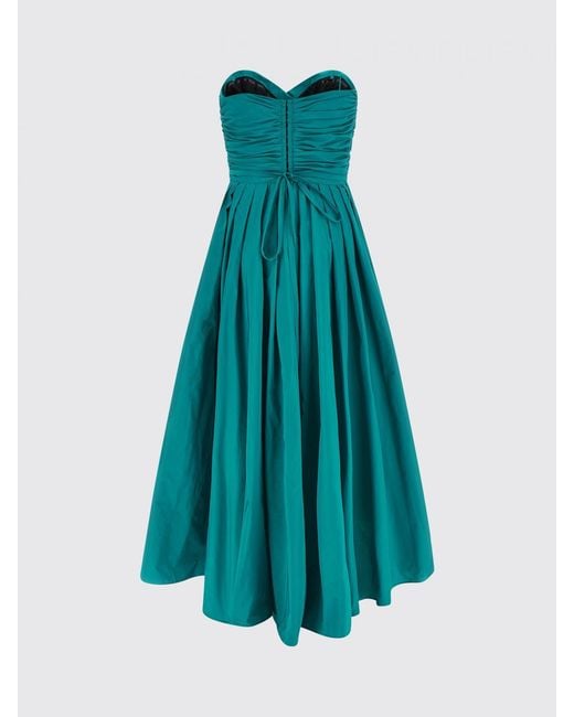 Pinko Blue Taffeta Dress With Crystals