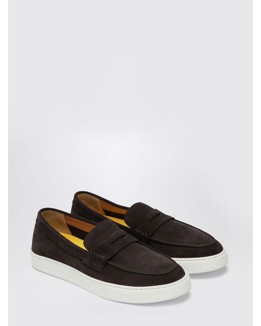 Doucal's White Suede Loafer for men
