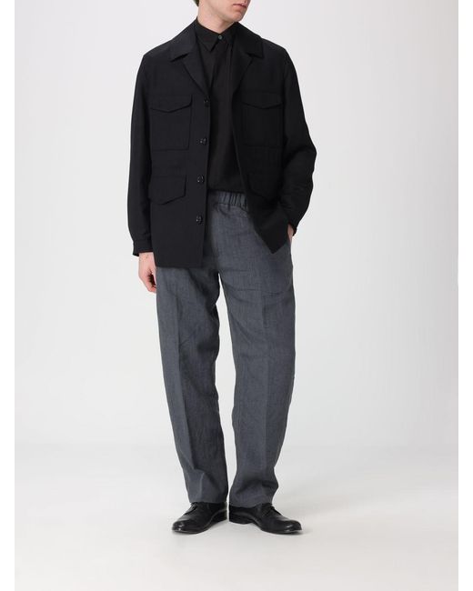 Lardini Blue Cotton Shirt Jacket for men