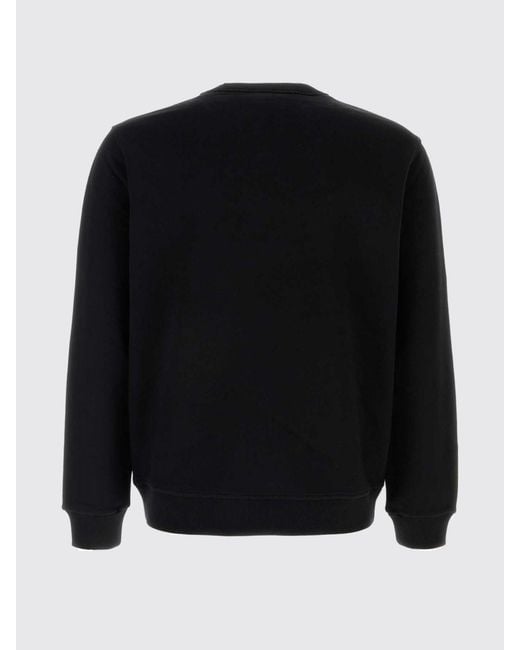 Burberry Blue Cotton Crewneck Sweatshirt With Logo for men