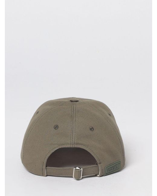Loewe Green Cotton Baseball Cap for men