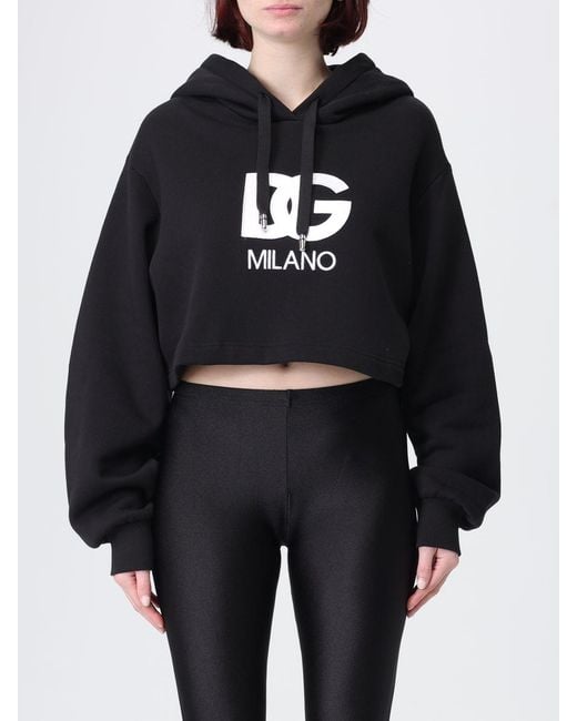 Dolce & Gabbana Black Dolce &Amp Gabbana Cotton Hooded Sweatshirt