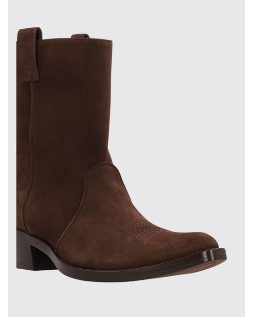 Khaite Brown Clive Suede Ankle Boots