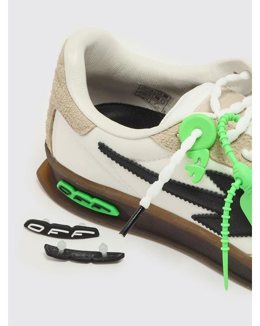 Off-White c/o Virgil Abloh Green Suede And Nylon End Of Play Sneakers for men