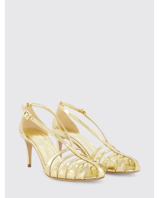 Ferragamo Metallic Perforated Patent Leather Sandals With Stiletto High Heel