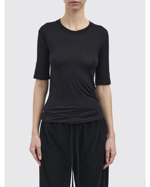 Thom Krom Black Silk Blend Crew Neck T-Shirt