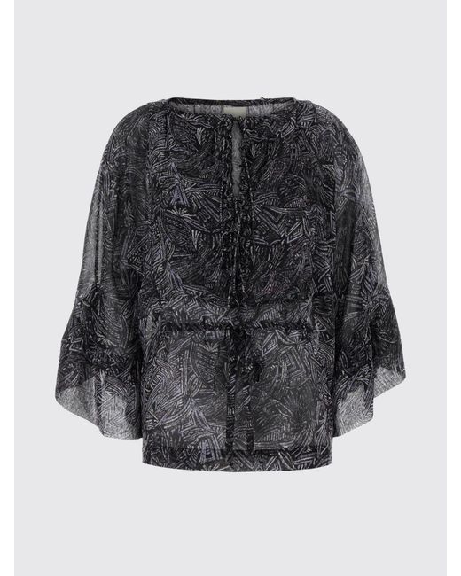 Isabel Marant Gray Printed Silk Blouse