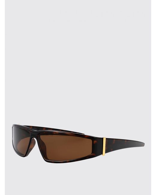 McQueen White Shield Sunglasses Tortoise Lenses for men