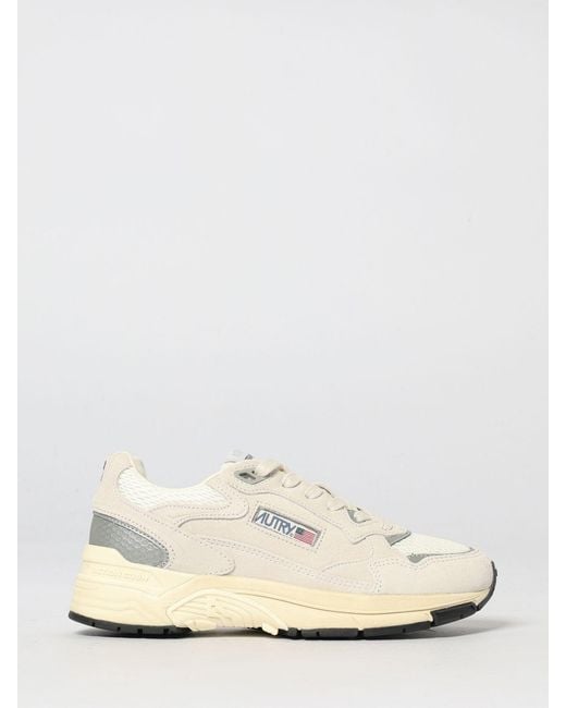 Autry White Hyperway Suede And Mesh Sneakers