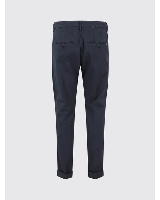 Dondup Blue Gabardine Chino Trousers for men