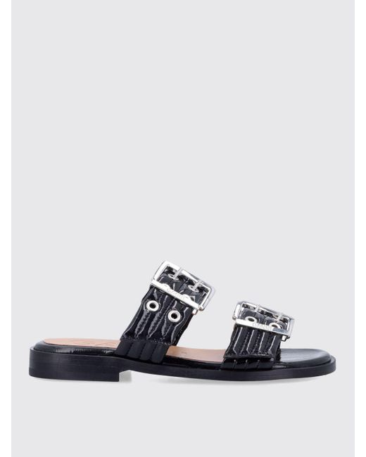 Ganni Black Flat Shoes