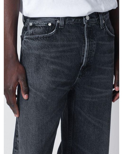 Agolde Blue Cotton Wide-Leg Jeans for men