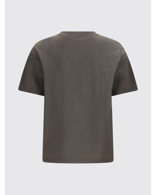 Maison Kitsuné Gray Maison KitsunÉ Cotton T-Shirt With Logo for men