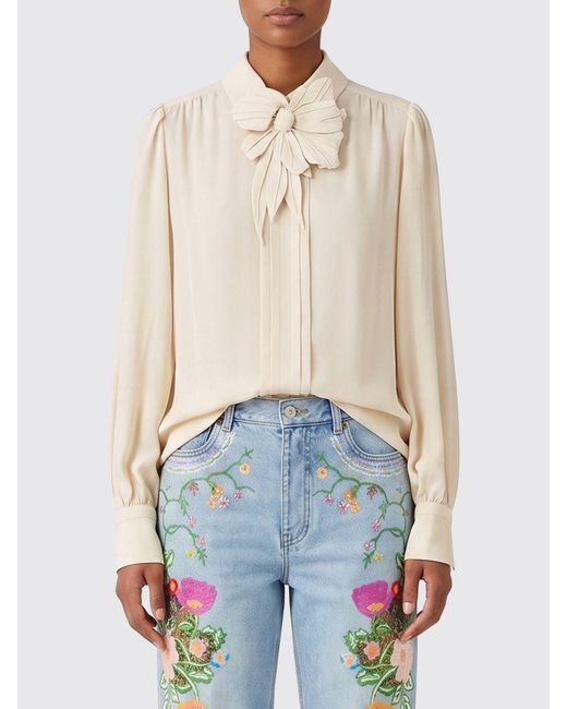 Valentino White Silk Blouse