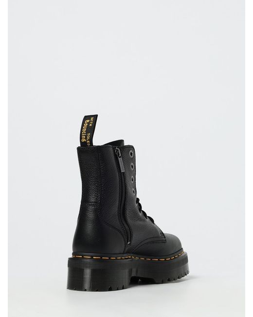 Dr. Martens Black Jadon Iii Pisa Leather Platform Ankle Boots