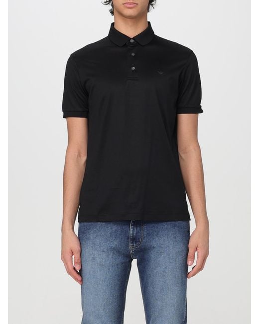 Emporio Armani Black Polo Shirt for men