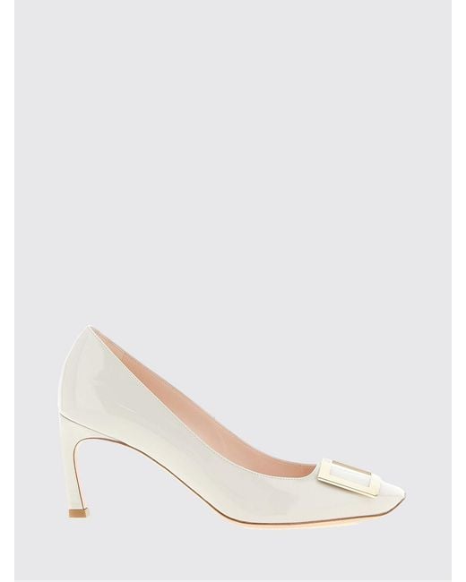 Roger Vivier Natural Trompette Patent Leather Pumps