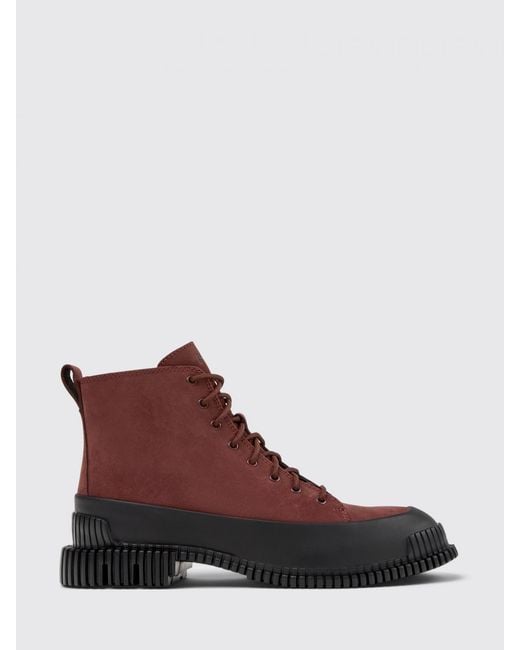Camper Brown Pix Nubuck Ankle Boots