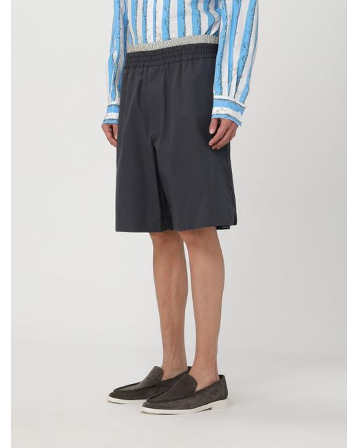 Shorts in twill di cotone leggero di Bottega Veneta in Blue da Uomo