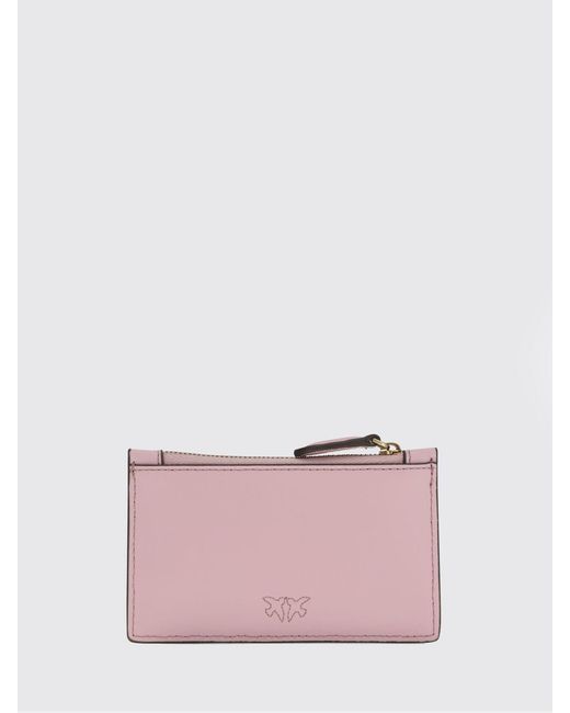 Pinko Pink Leather Credit Card Holder