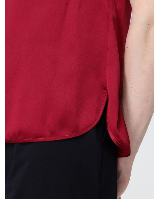 Max Mara Red Satin Top