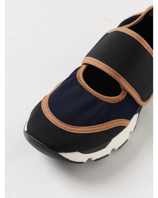 Marni White Neoprene Running Sneakers