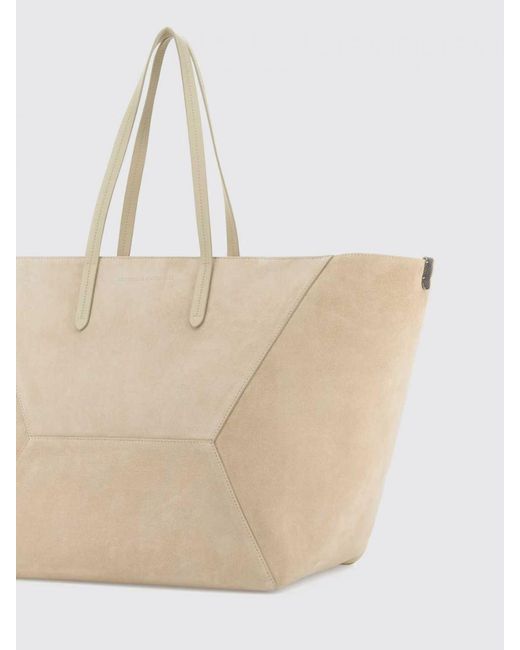 Brunello Cucinelli Natural Bc Duo Suede Bag