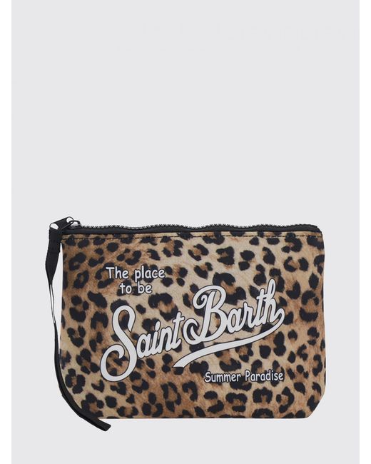 Mc2 Saint Barth Black Neoprene Aline Mc2 Pouch With Saint Barth Logo