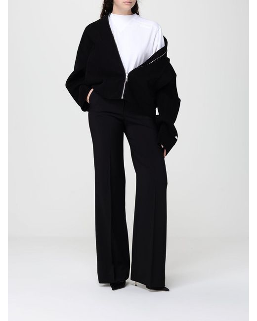 Sportmax Black Crêpe Palazzo Trousers