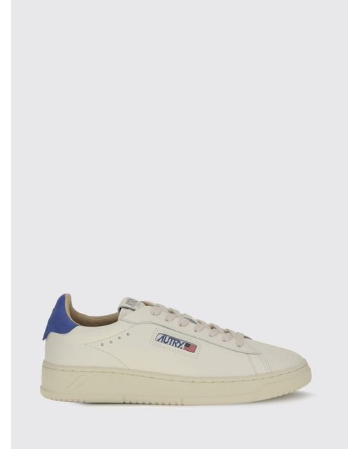 Autry Natural Dallas Low Bicolor Smooth Calfskin Sneakers With Logo for men