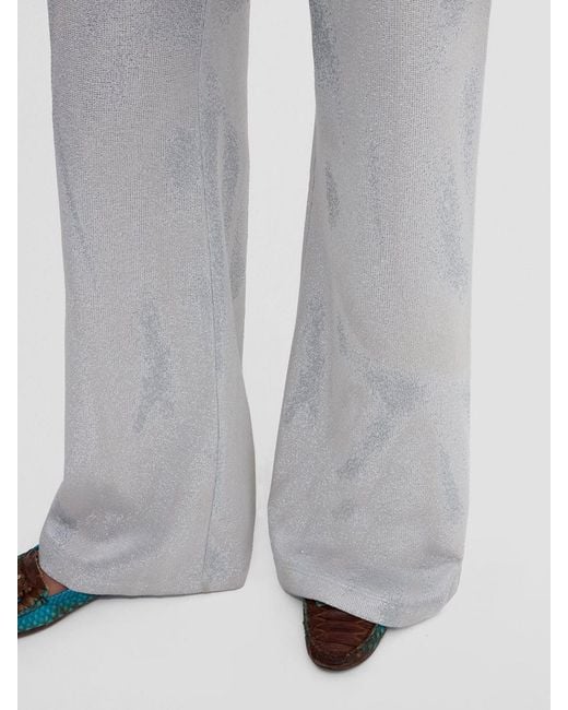 MACCAPANI Gray Easy Flared Trousers