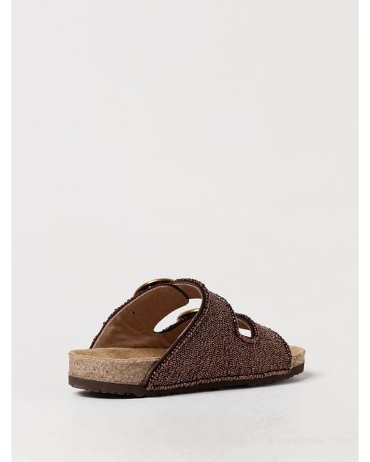 Maliparmi Brown Flat Sandals