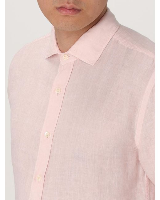 120% Lino Pink Shirt for men