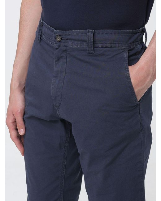 Ecoalf Blue Recycled Cotton Trousers for men