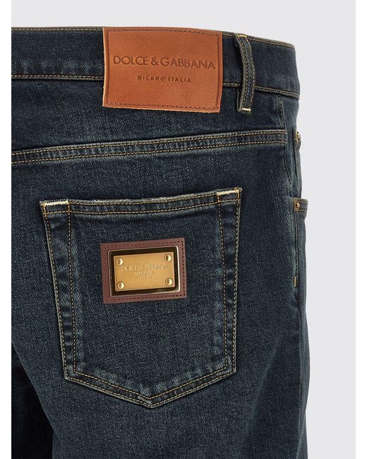 Dolce & Gabbana Blue Dolce &Amp Gabbana Mid-Rise Straight Jeans for men