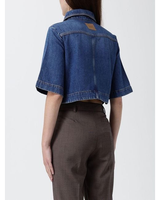 Liu Jo Blue Cotton Denim Shirt