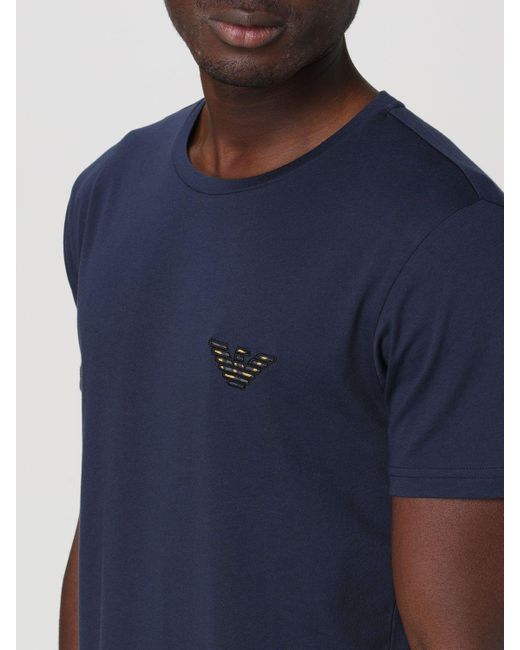 T-shirt basic di Emporio Armani in Blue da Uomo