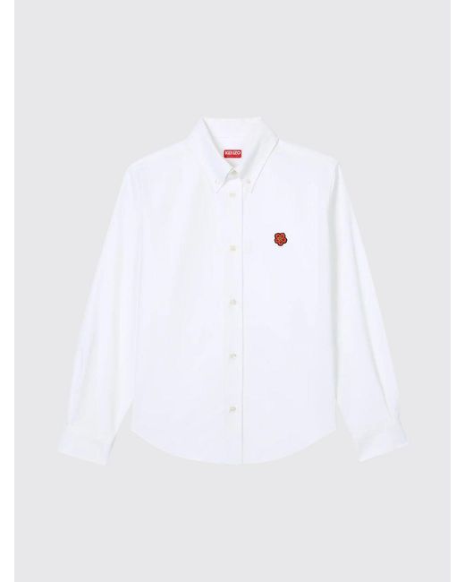 KENZO White Classic Cotton Poplin Shirt
