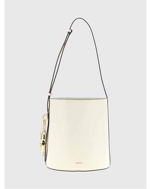 Furla Natural Roxie S Leather Bucket Bag